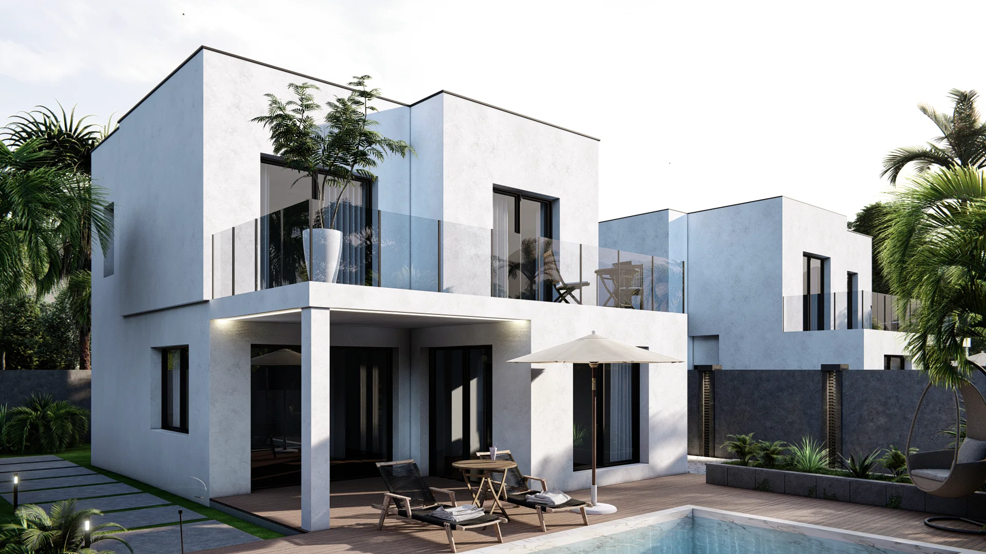 Propuesta arquitectónica de vivienda: vista del exterior